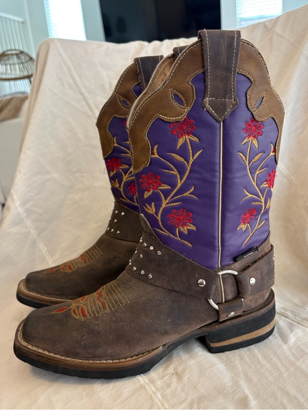 Valiente Western Leather Purple‎ Boots